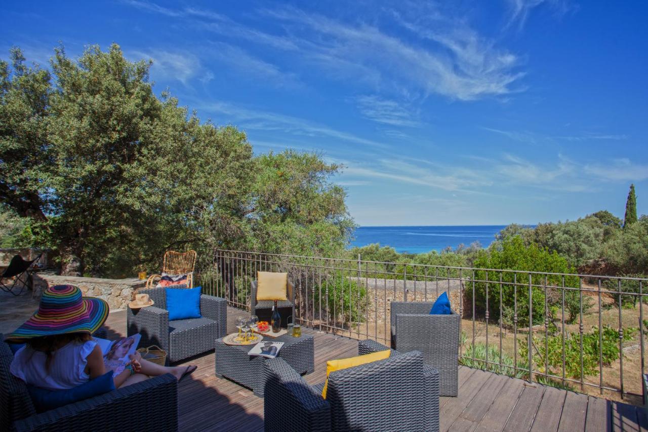 Villa Bodri, Maison En Pierre Avec Vue Mer Et Piscine Chauffee Л'Іль-Русс Екстер'єр фото